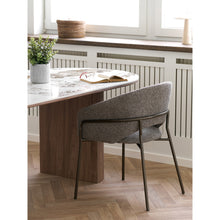 Dora Esszimmerstuhl 2er-Set – Stoff Dunkelgrau, Beine Gunmetal-Grau – Ansicht 8
