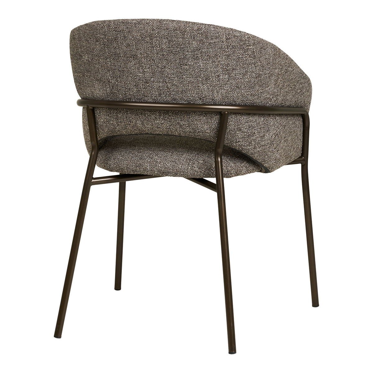 Dora Esszimmerstuhl 2er-Set – Stoff Dunkelgrau, Beine Gunmetal-Grau – Ansicht 4