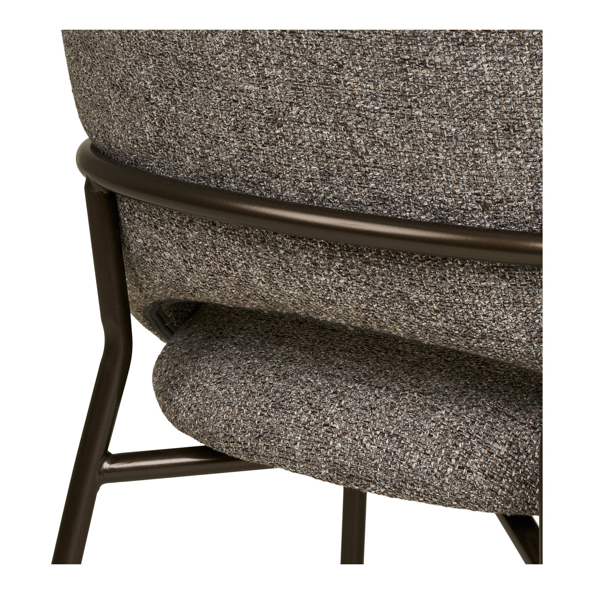 Dora Esszimmerstuhl 2er-Set – Stoff Dunkelgrau, Beine Gunmetal-Grau – Ansicht 5