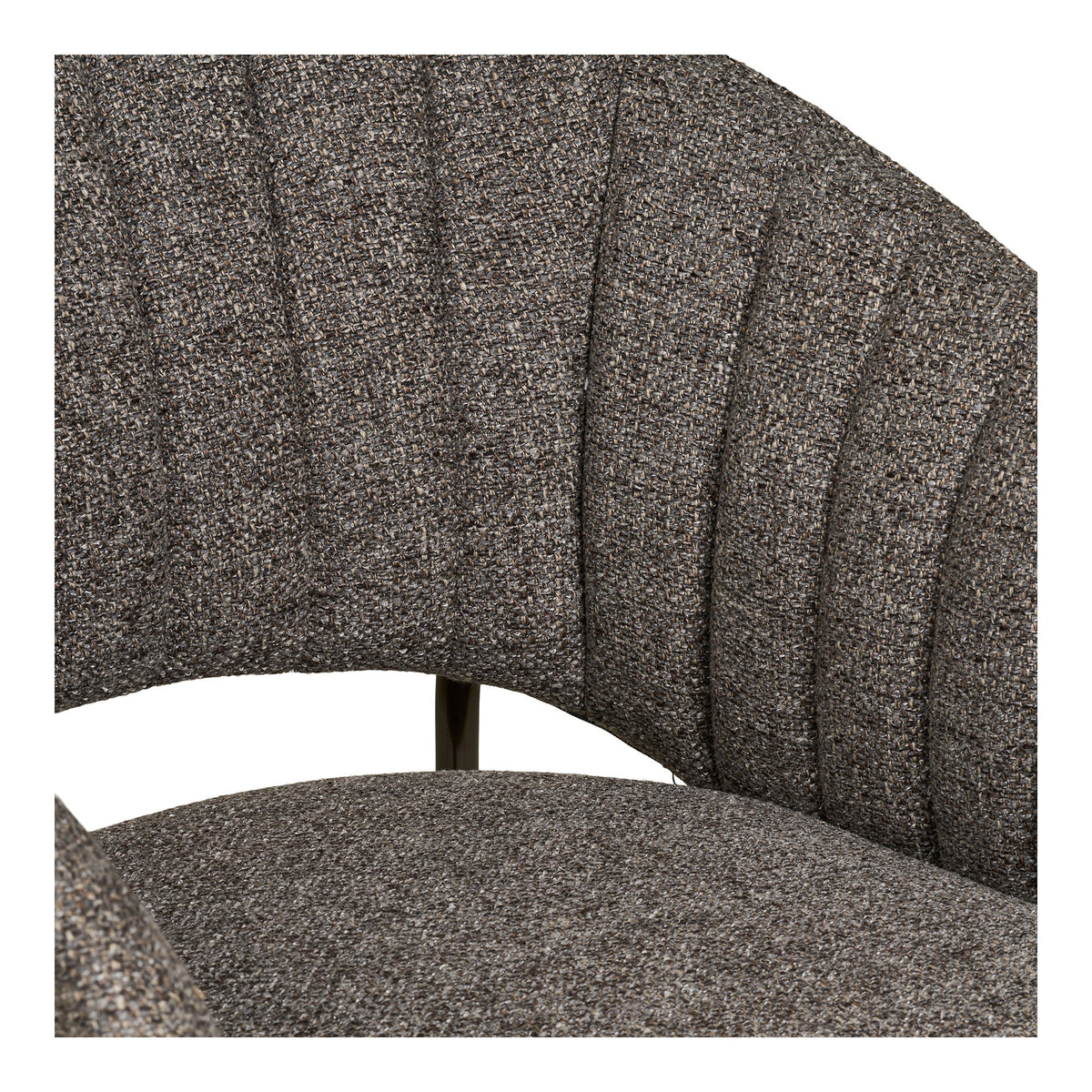 Dora Esszimmerstuhl 2er-Set – Stoff Dunkelgrau, Beine Gunmetal-Grau – Ansicht 6