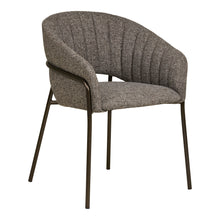 Dora Esszimmerstuhl 2er-Set – Stoff Dunkelgrau, Beine Gunmetal-Grau von Luiva Living