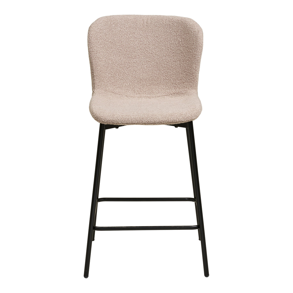 Elina Tresenstuhl 2er-Set – Bouclé Beige, Beine Schwarz – Ansicht 2