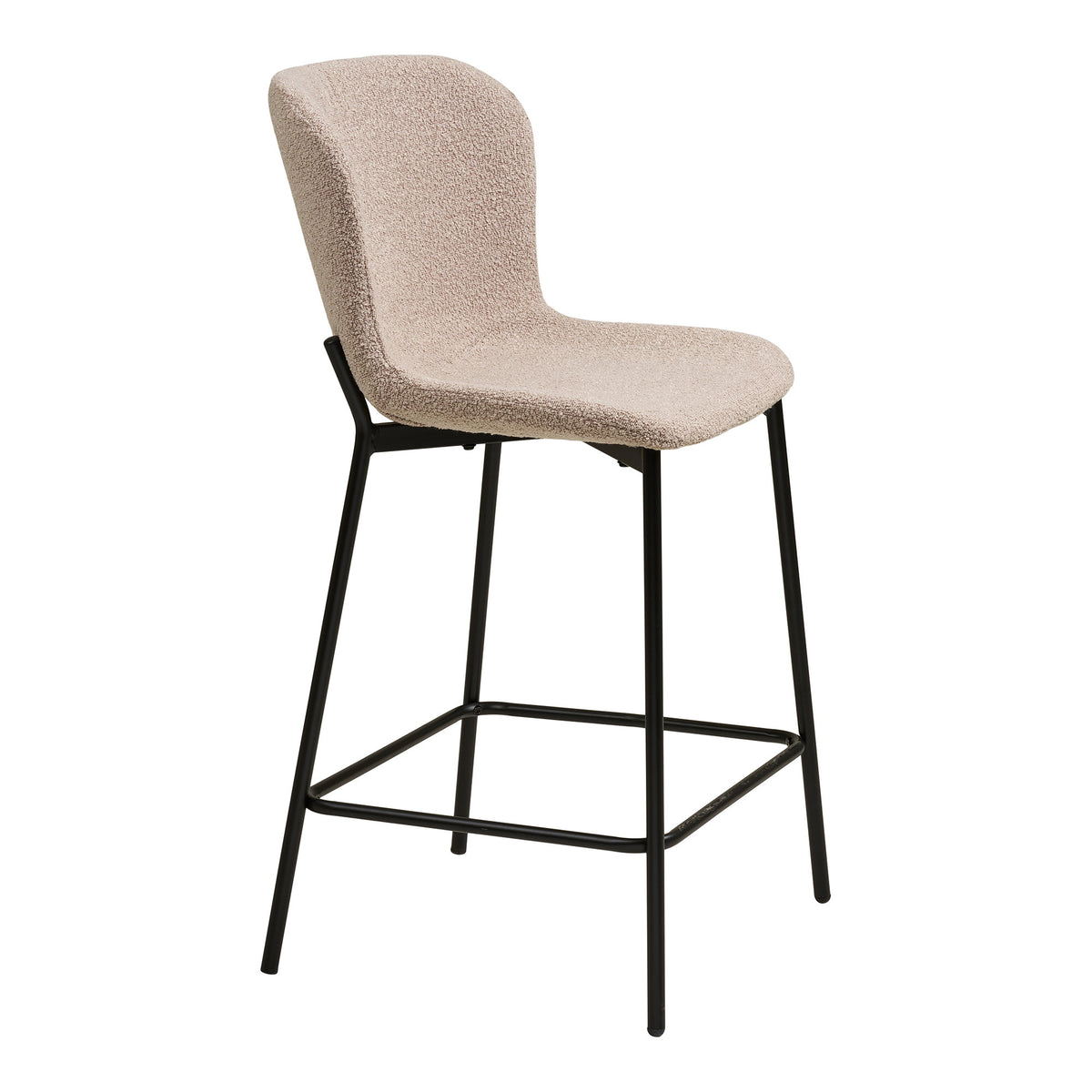 Elina Tresenstuhl 2er-Set – Bouclé Beige, Beine Schwarz – Ansicht 3