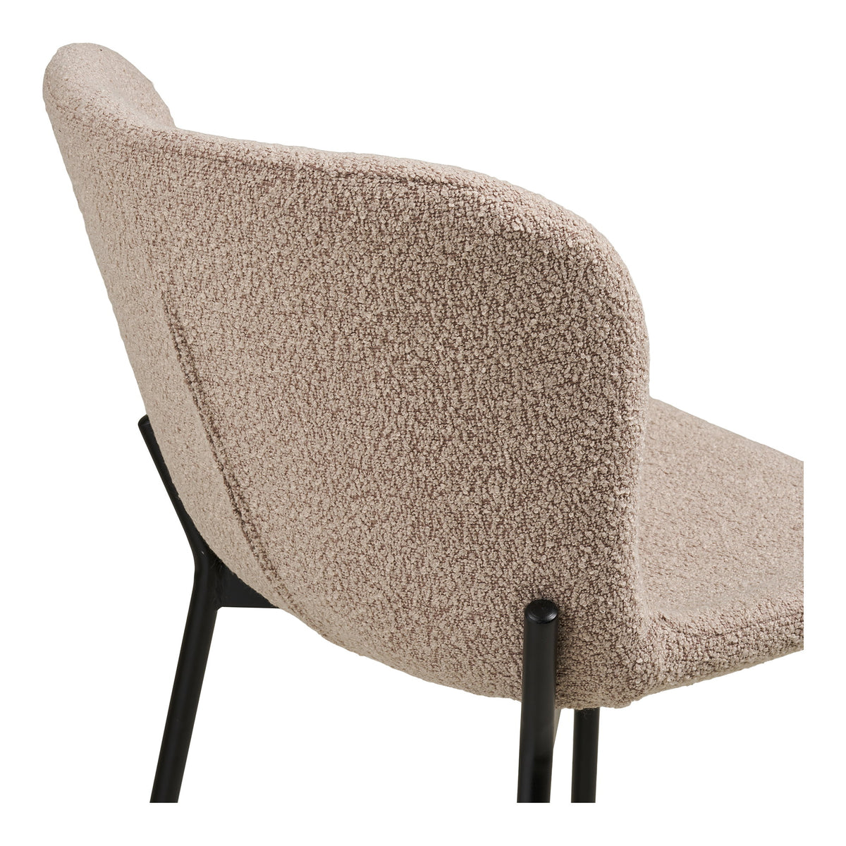 Elina Tresenstuhl 2er-Set – Bouclé Beige, Beine Schwarz – Ansicht 5