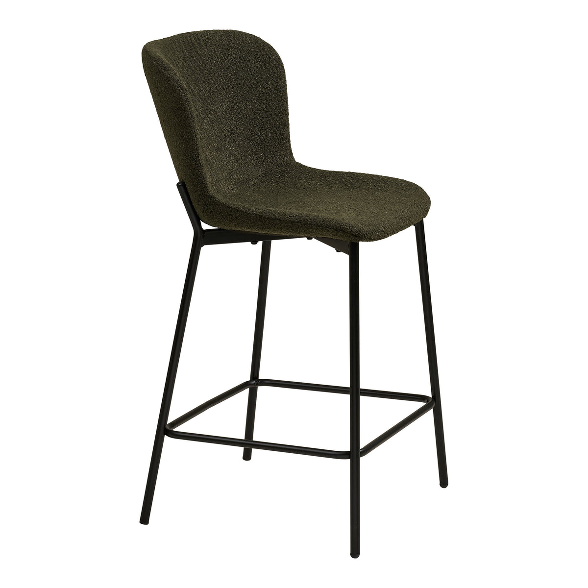 Elina Tresenstuhl 2er-Set – Bouclé Grün, Beine Schwarz – Ansicht 3