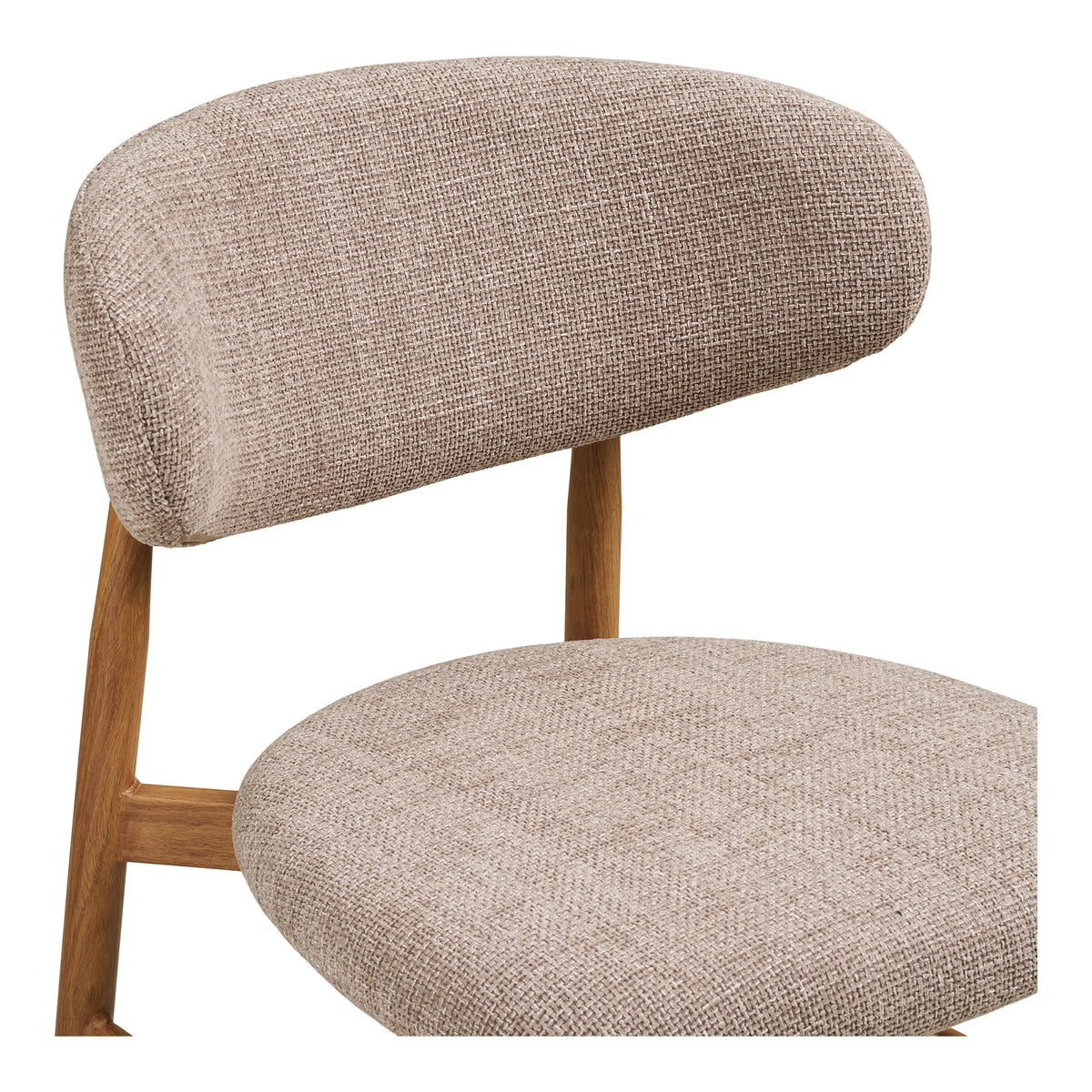 Olivia Tresenstuhl 2er-Set – Stoff Sand, Beine in Eichenoptik – Ansicht 5