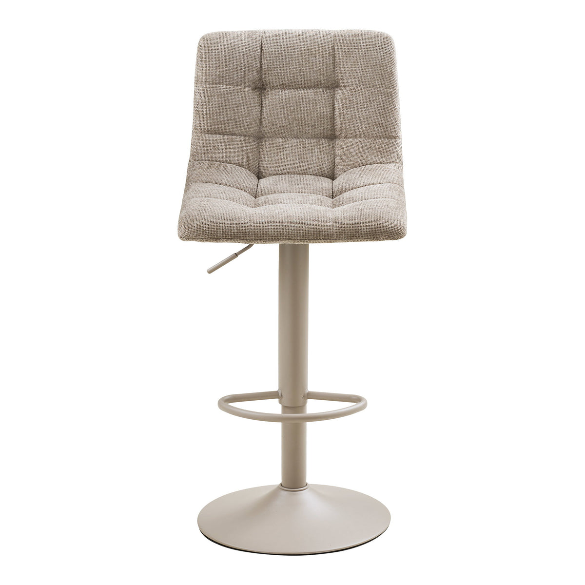 Knut Barstuhl 2er-Set – Stoff Grau, Beine Grau – Ansicht 2