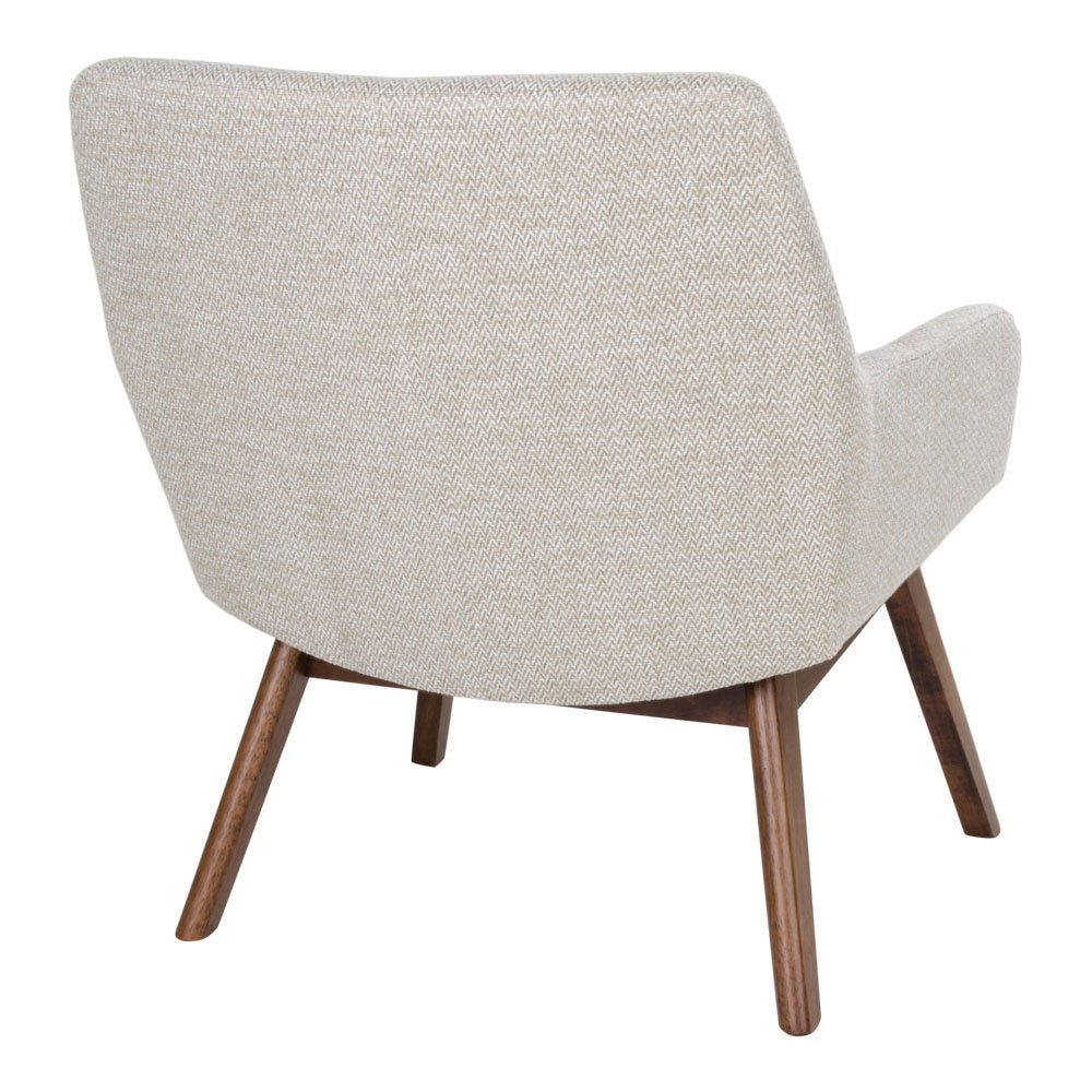 Hanna Sessel – Stoff Sand, Beine Walnuss – Ansicht 4