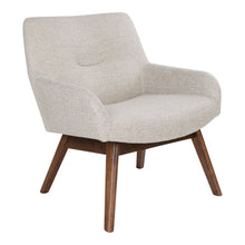 Hanna Sessel – Stoff Sand, Beine Walnuss von Luiva Living