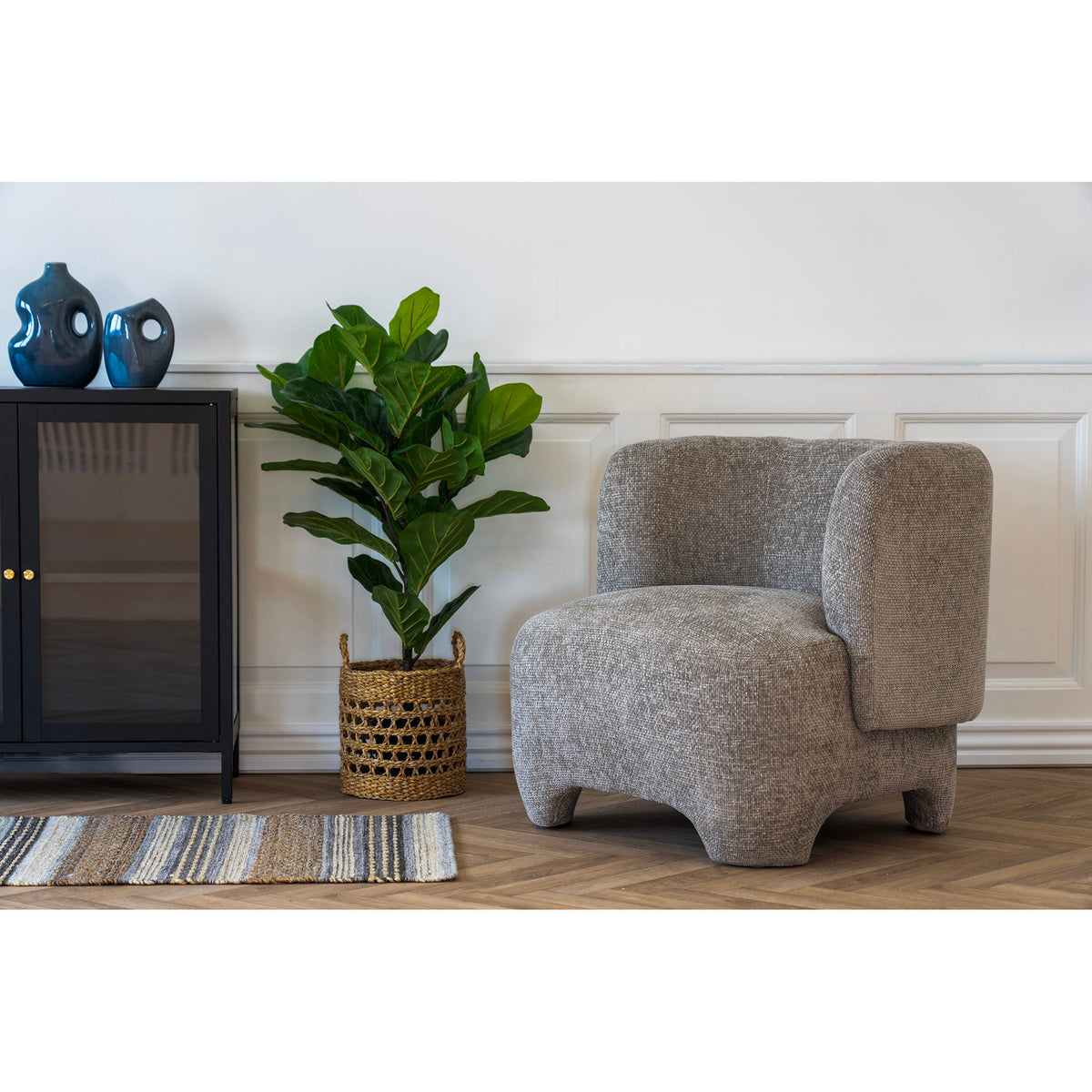 Svea Sessel – Stoff Grau – Ansicht 7