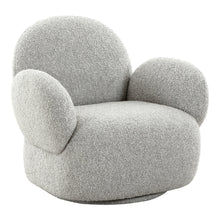 Niklas Sessel mit Drehfunktion – Bouclé Hellgrau von Luiva Living