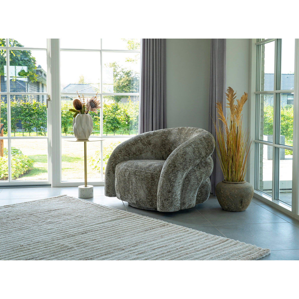Aiden Sessel mit Drehfunktion – Stoff Natur – Ansicht 9