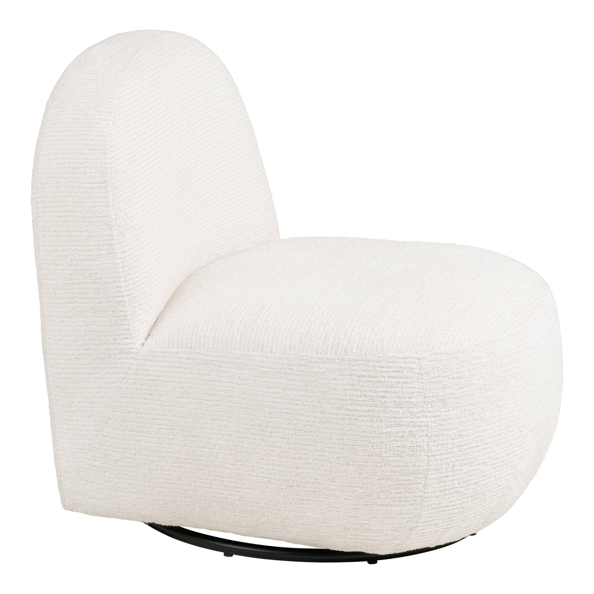 Cora Sessel mit Drehfunktion – Stoff Cremeweiß – Ansicht 3