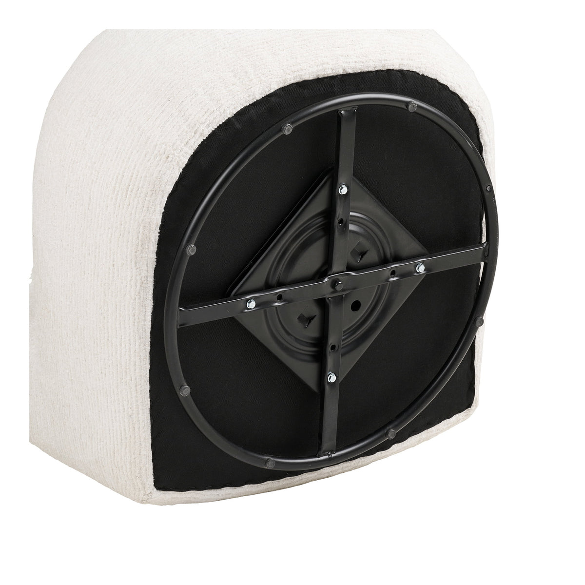 Cora Sessel mit Drehfunktion – Stoff Cremeweiß – Ansicht 7