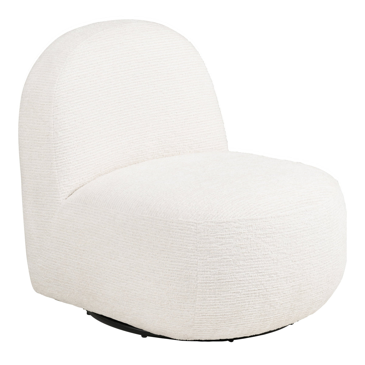 Cora Sessel mit Drehfunktion – Stoff Cremeweiß von Luiva Living