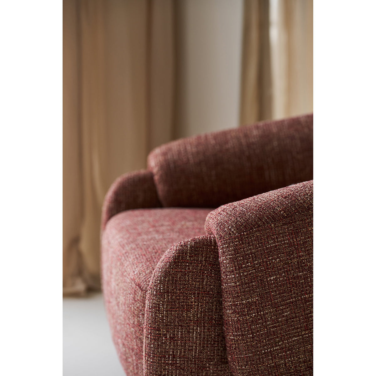 Tabea Sessel – Stoff Bordeaux meliert – Ansicht 9