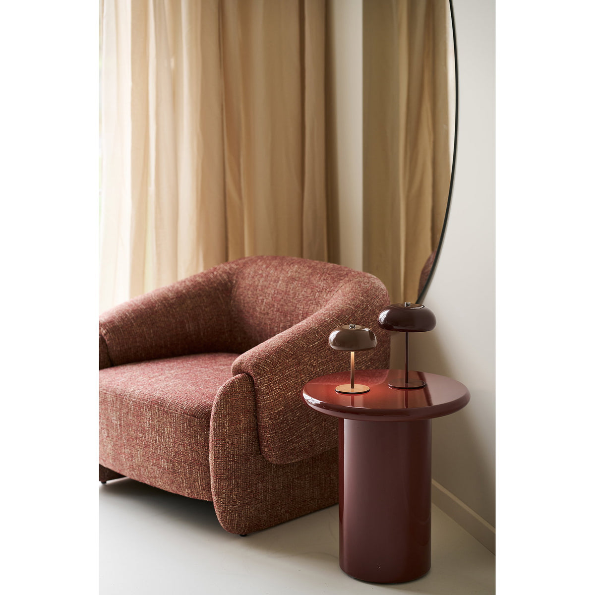 Tabea Sessel – Stoff Bordeaux meliert – Ansicht 10