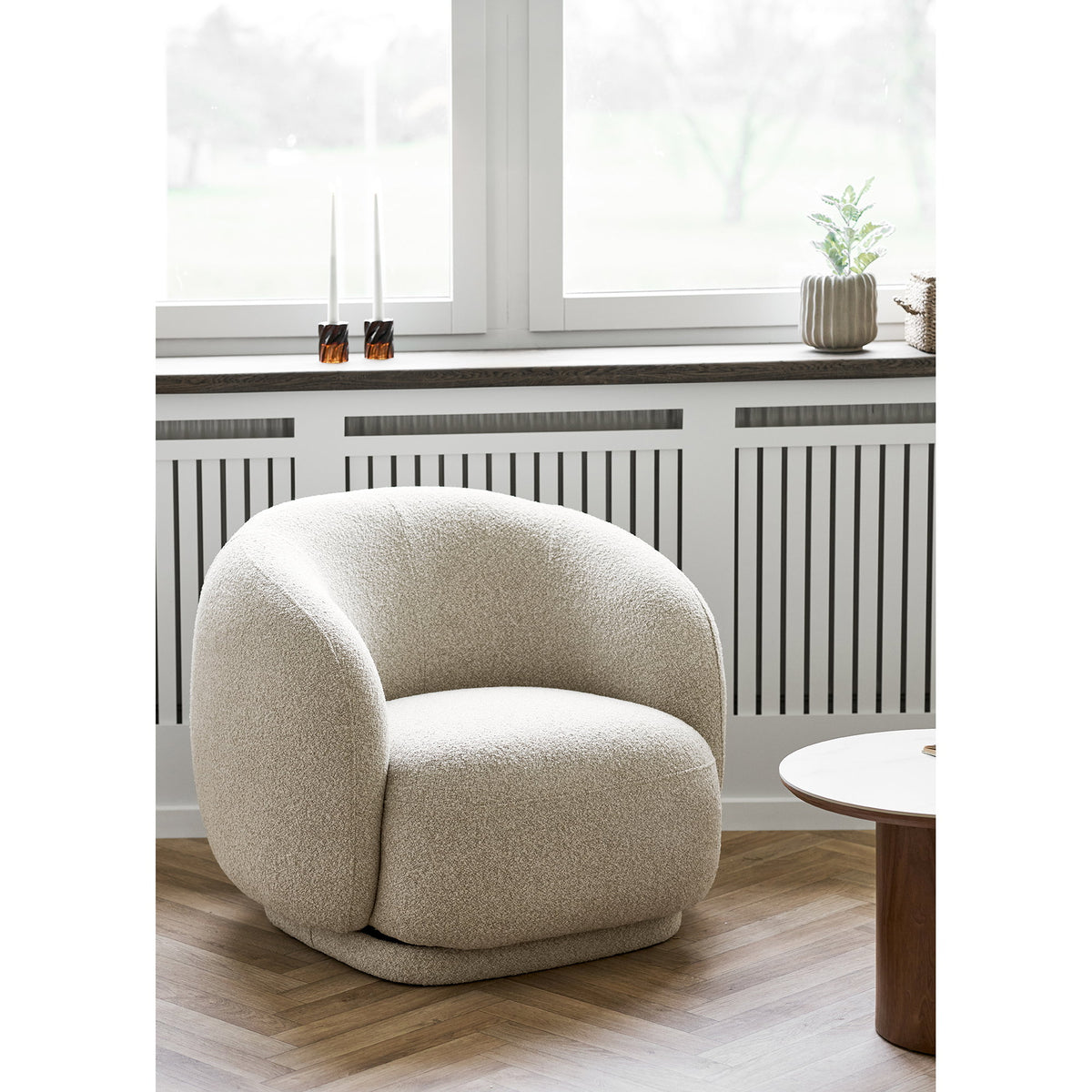 Fritz Sessel mit Drehfunktion – Stoff Sand – Ansicht 9