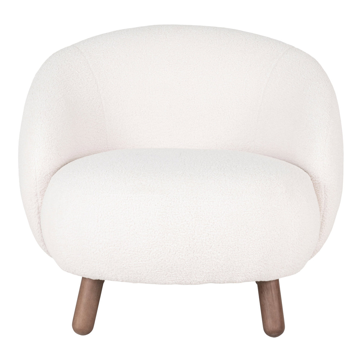 Clemens Sessel mit Pouf – Weiß – Ansicht 3