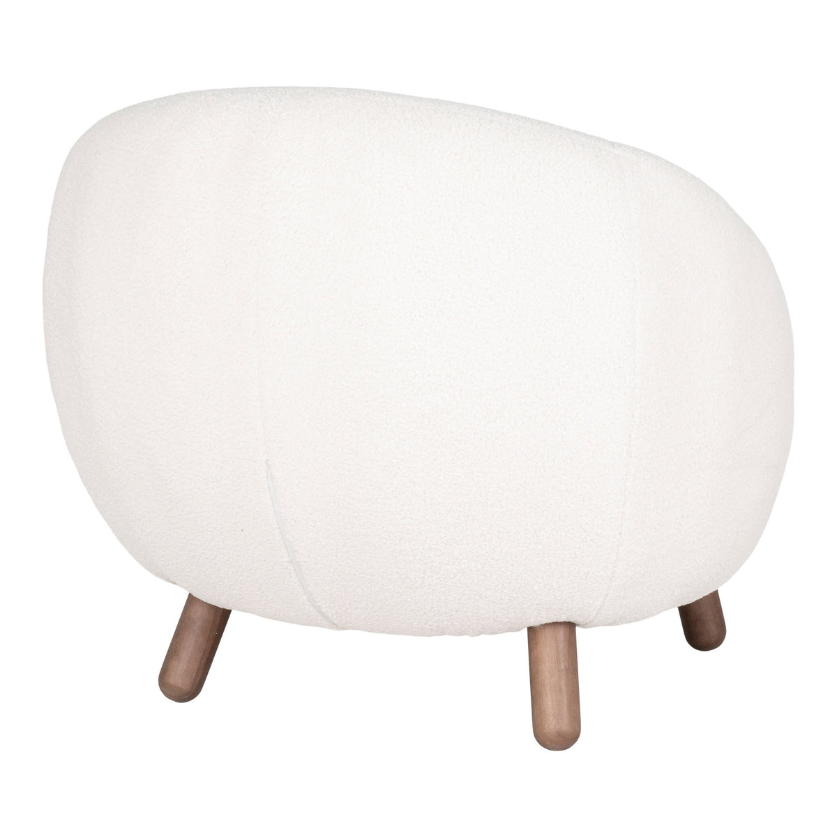 Clemens Sessel mit Pouf – Weiß – Ansicht 4