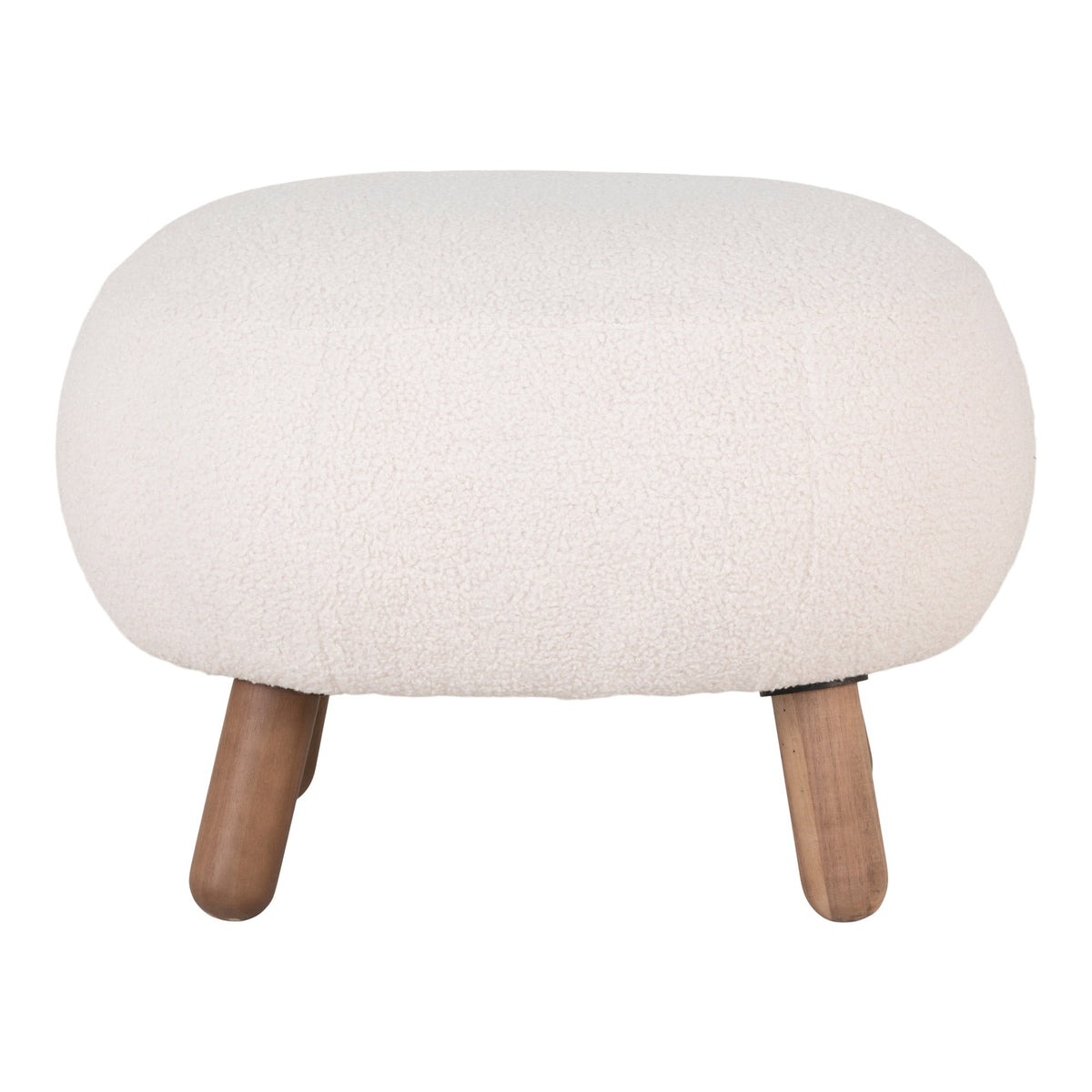 Clemens Sessel mit Pouf – Weiß – Ansicht 5