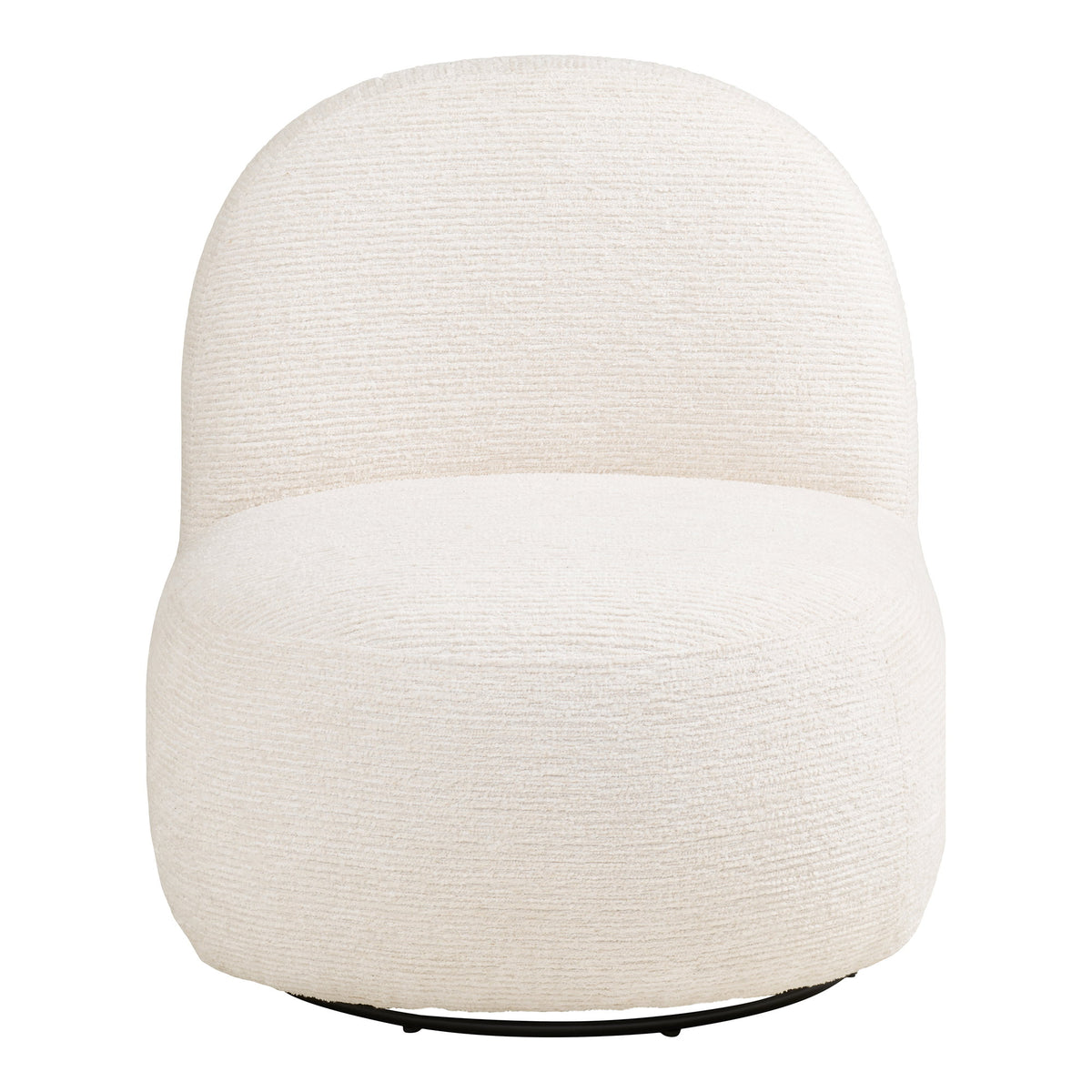 Cora Sessel mit Pouf – Stoff Cremeweiß – Ansicht 3