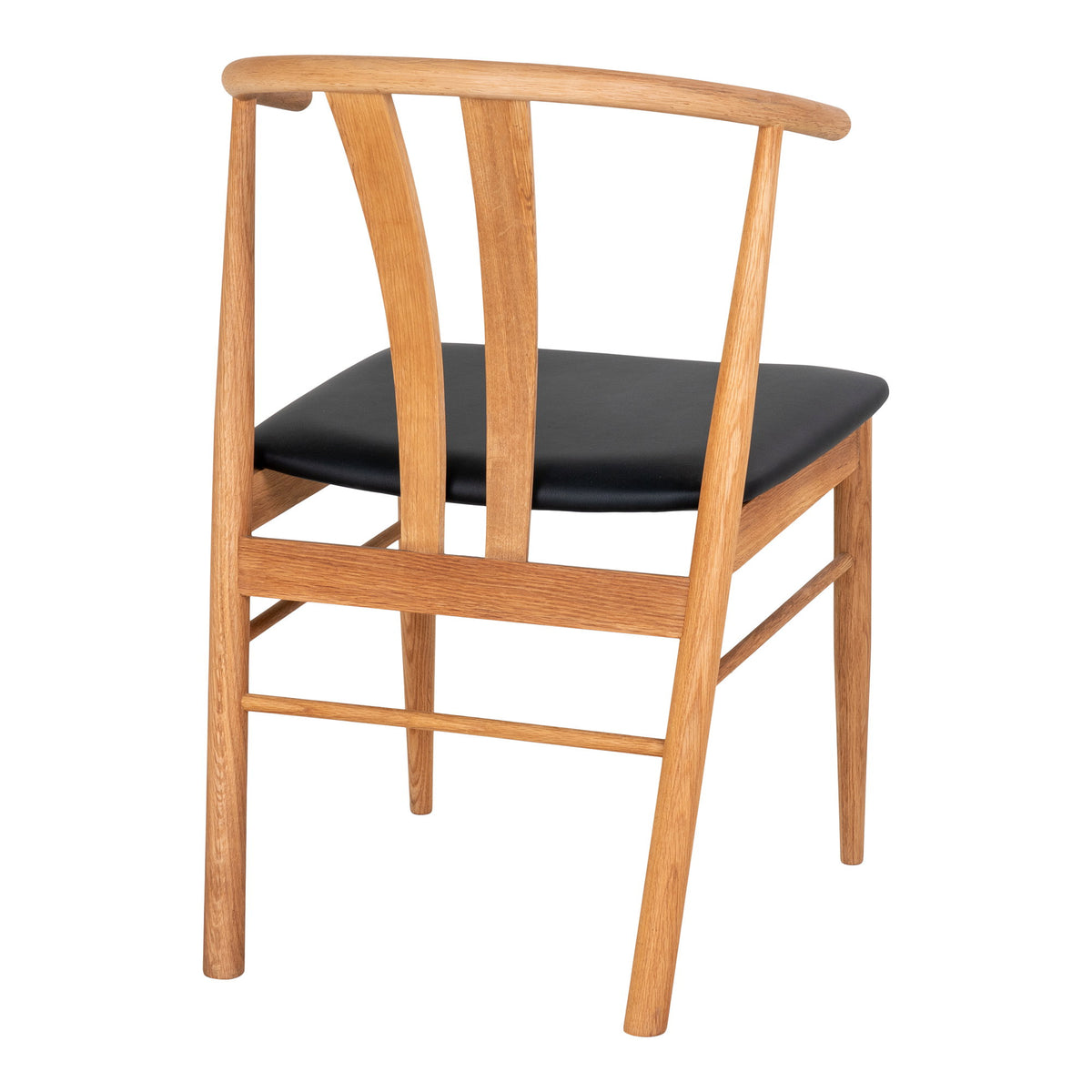 Agda Esszimmerstuhl 2er-Set – Eiche/Kunstleder Natur/Schwarz – Ansicht 4