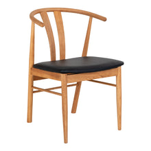 Agda Esszimmerstuhl 2er-Set – Eiche/Kunstleder Natur/Schwarz von Luiva Living