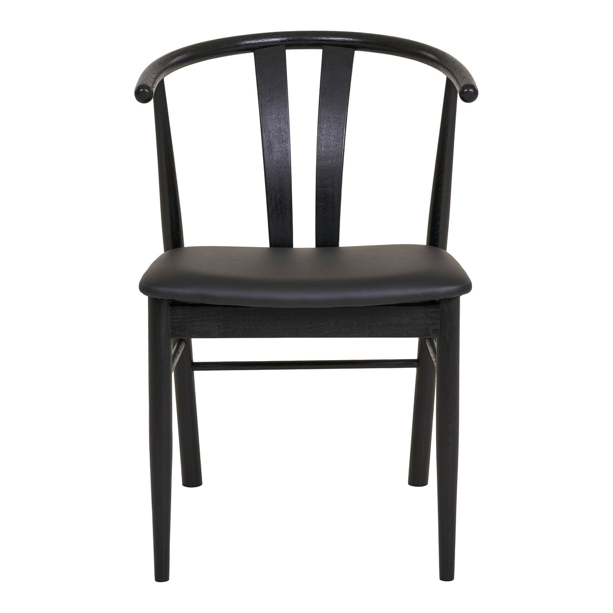 Agda Esszimmerstuhl 2er-Set – Eiche/Kunstleder Schwarz – Ansicht 2