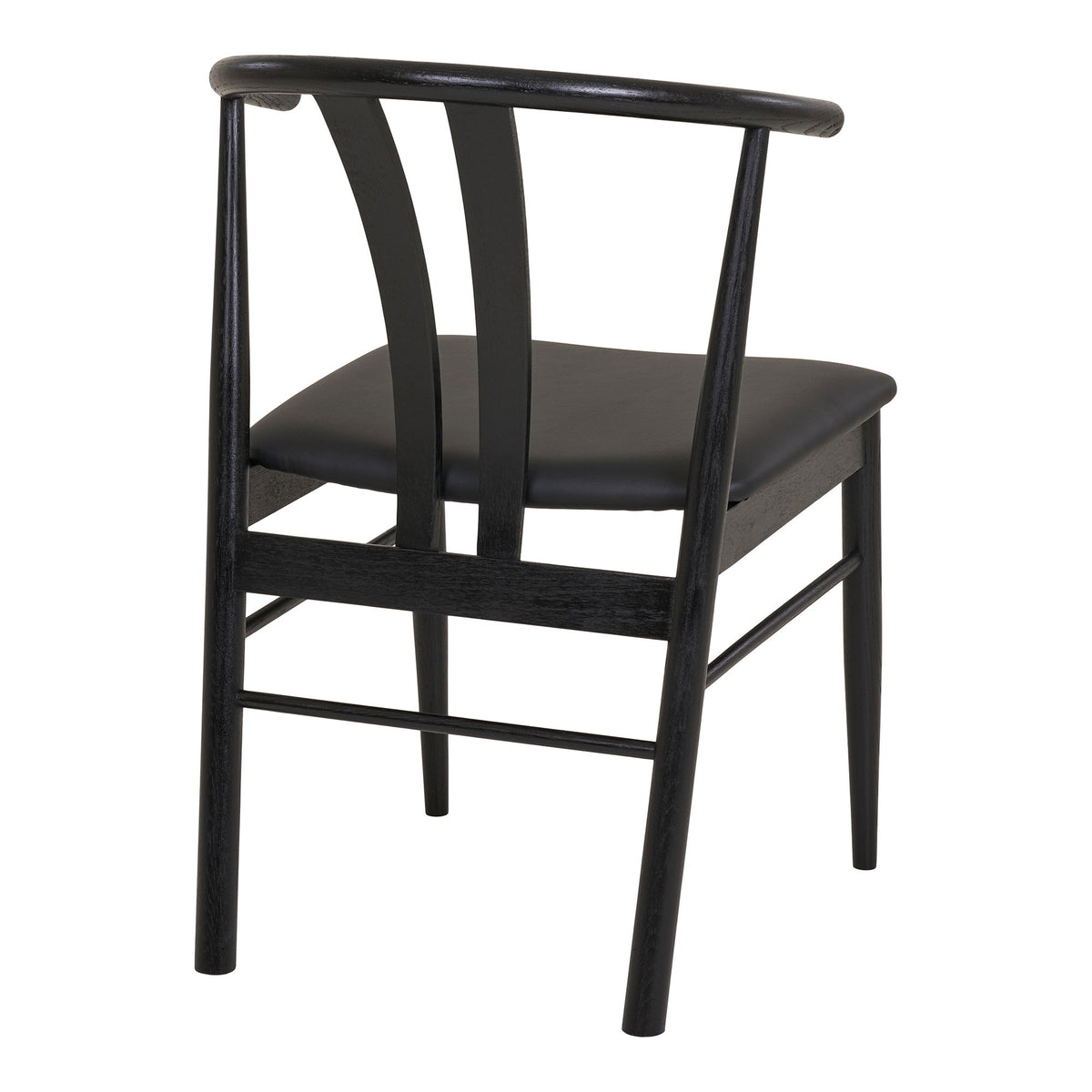 Agda Esszimmerstuhl 2er-Set – Eiche/Kunstleder Schwarz – Ansicht 4