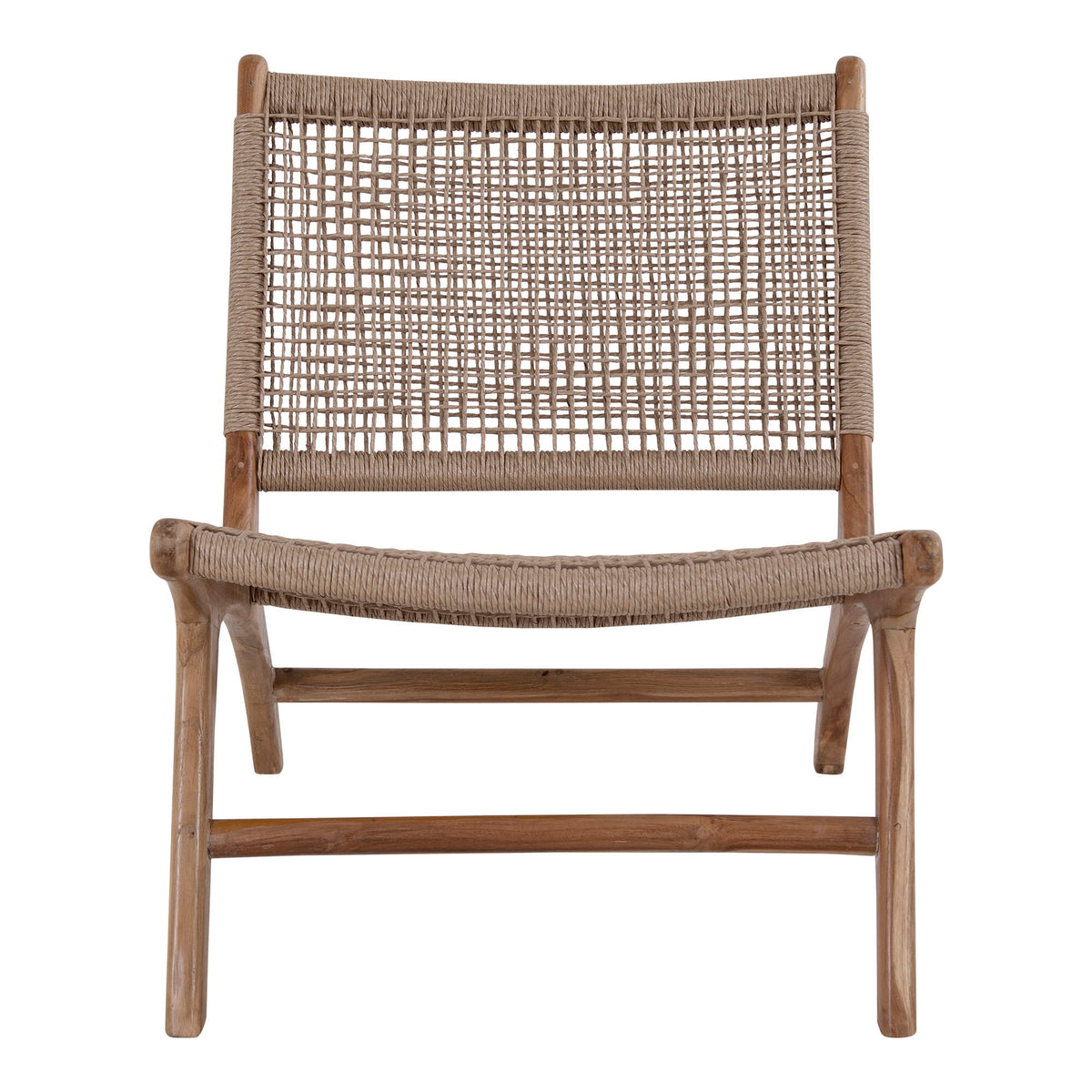 Sune Sessel – Polyrattan Natur, Beine Teak – Ansicht 2