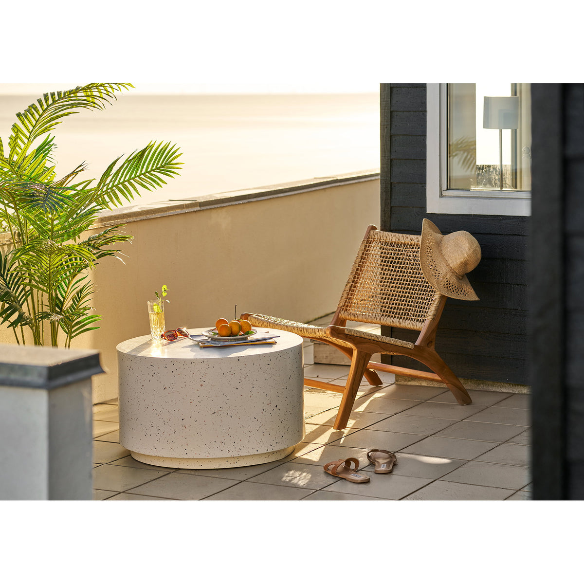 Sune Sessel – Polyrattan Natur, Beine Teak – Ansicht 6