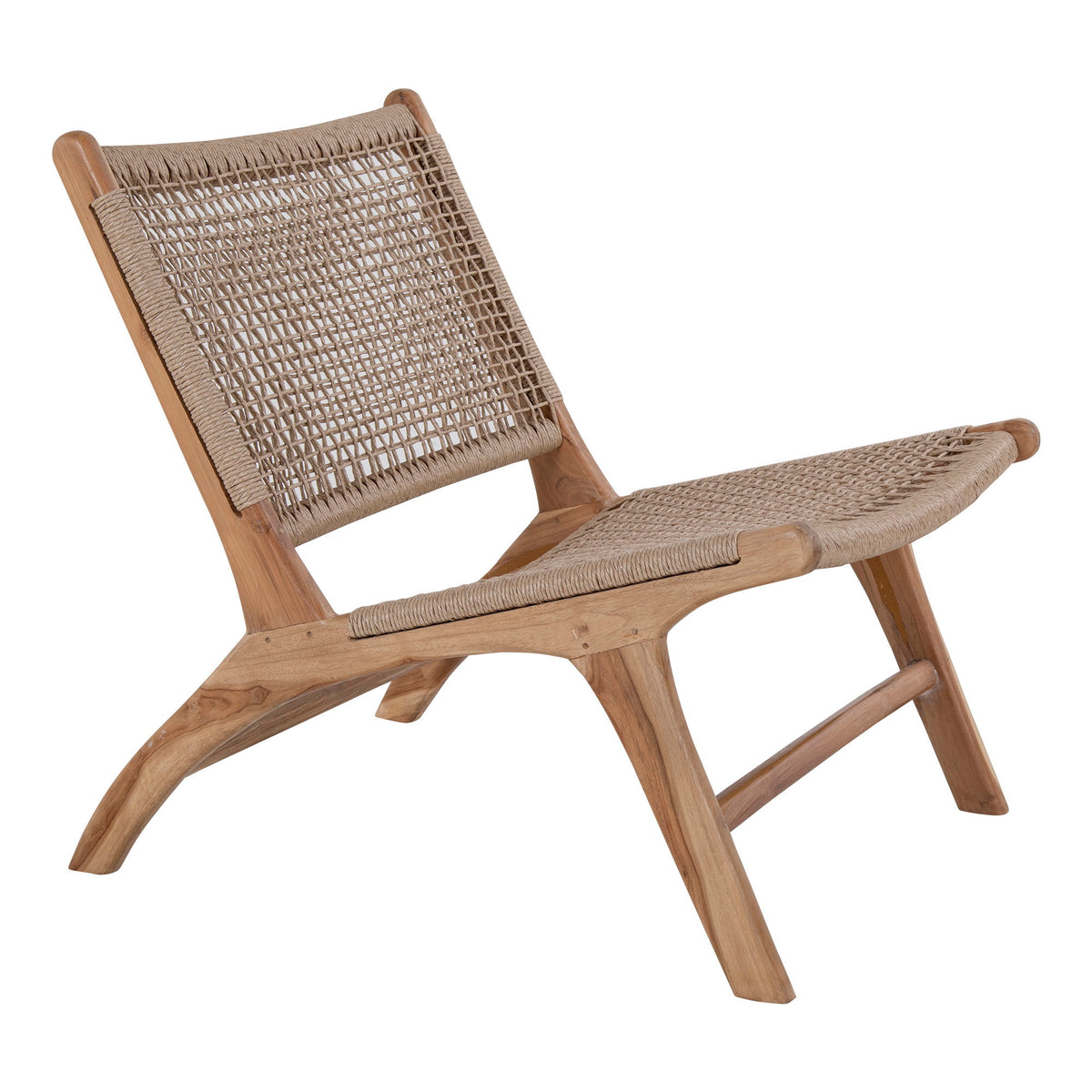 Sune Sessel – Polyrattan Natur, Beine Teak – Ansicht 3