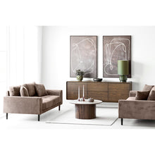 Ugo 2,5-Sitzer-Sofa – Cord Braun, Beine Schwarz – Ansicht 6