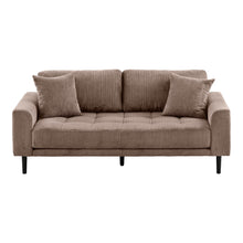 Ugo 2,5-Sitzer-Sofa – Cord Braun, Beine Schwarz von Luiva Living