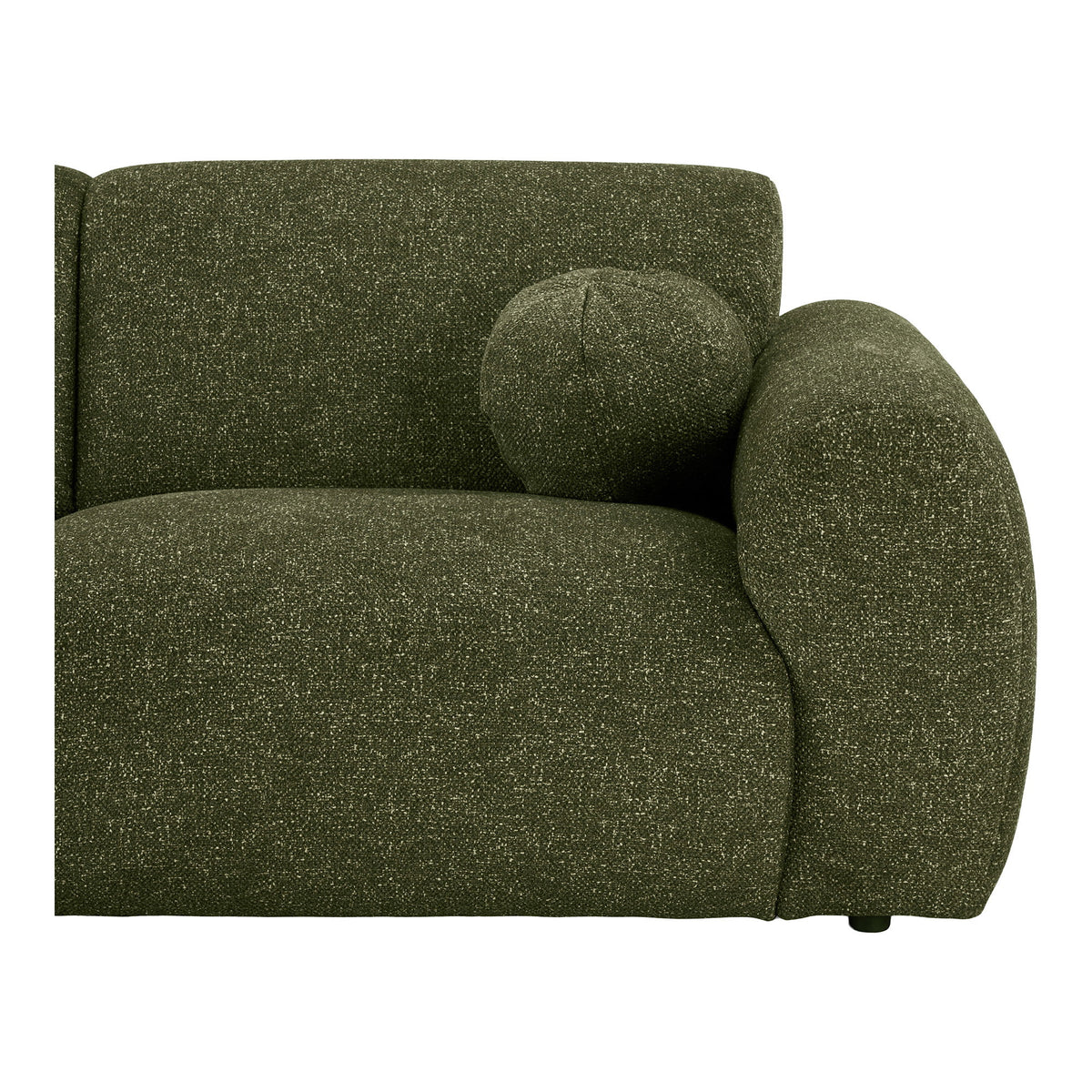 Samu Sofa mit Récamiere links – Olivgrün – Ansicht 3