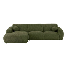 Samu Sofa mit Récamiere links – Olivgrün von Luiva Living