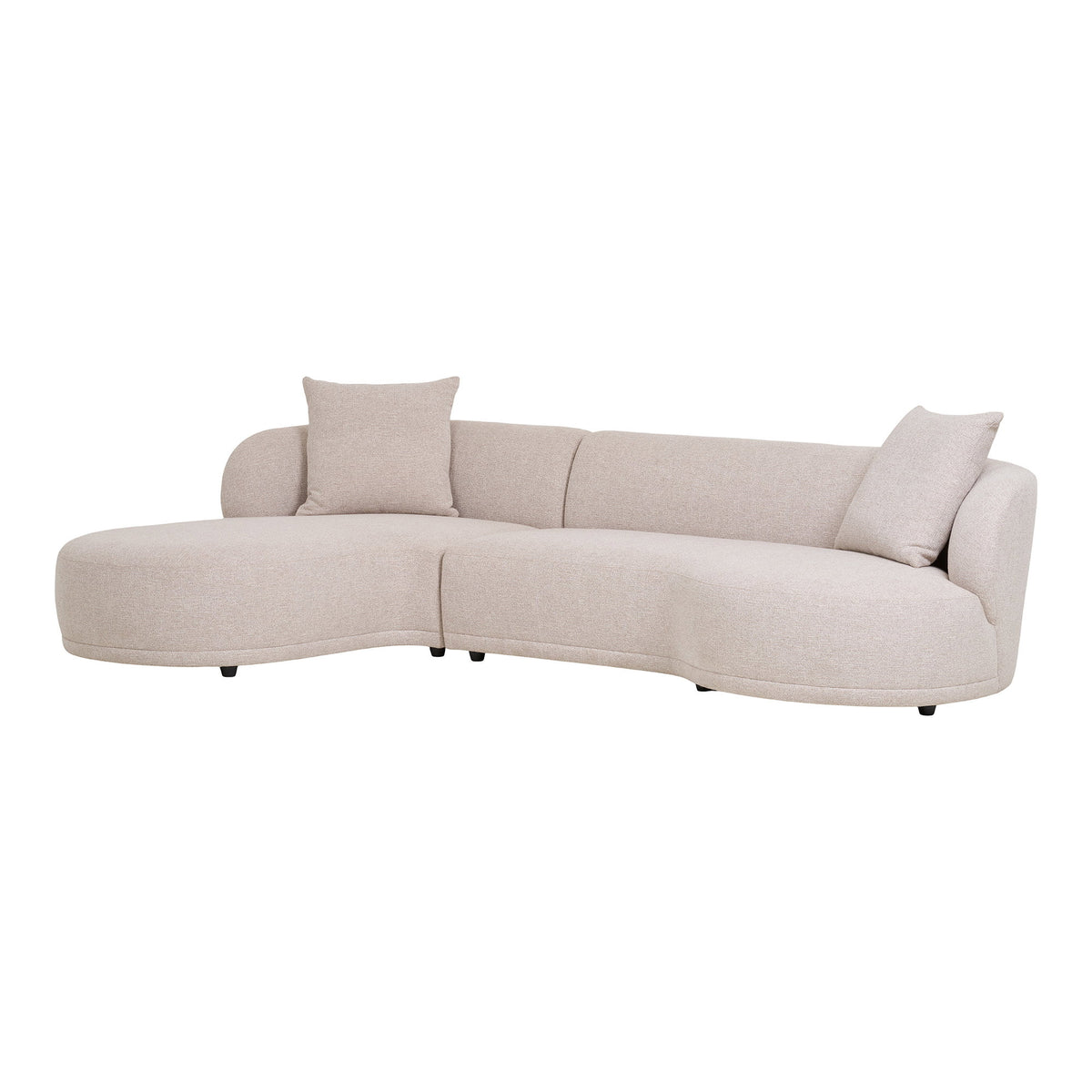 Tea Sofa mit Récamiere links – Natur – Ansicht 2