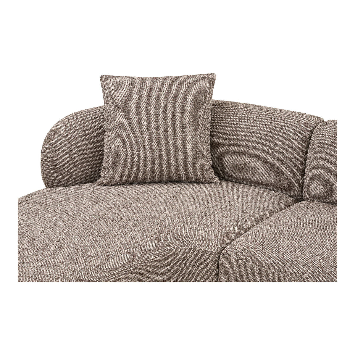 Tea Sofa mit Récamiere links – Braun – Ansicht 3
