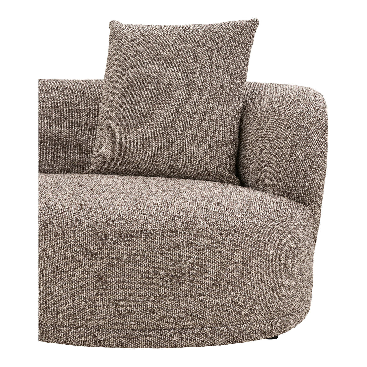 Tea Sofa mit Récamiere links – Braun – Ansicht 4