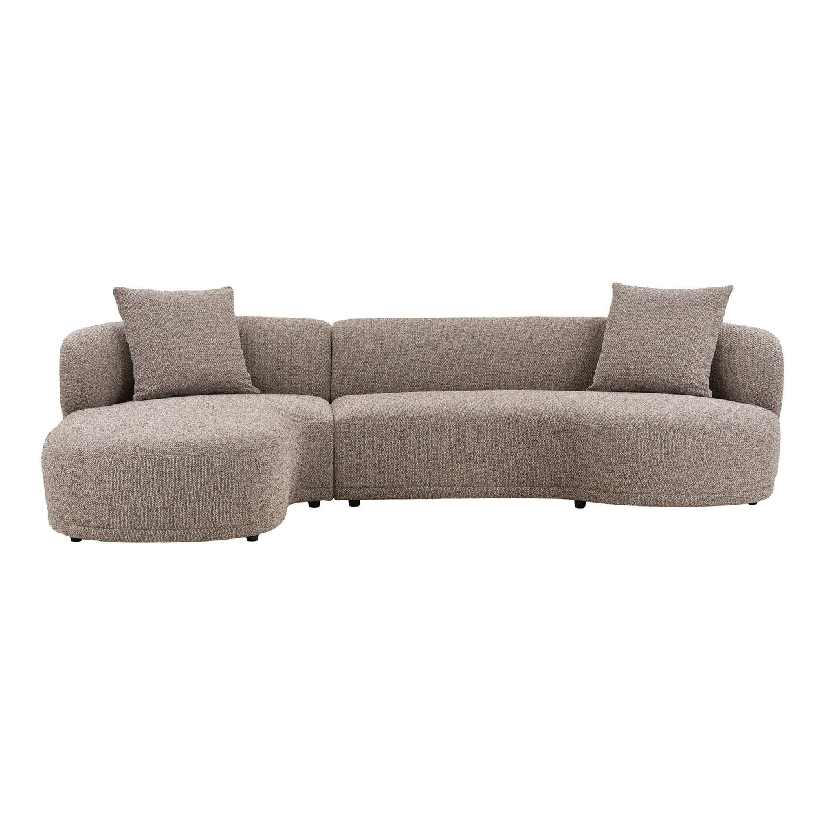 Tea Sofa mit Récamiere links – Braun von Luiva Living