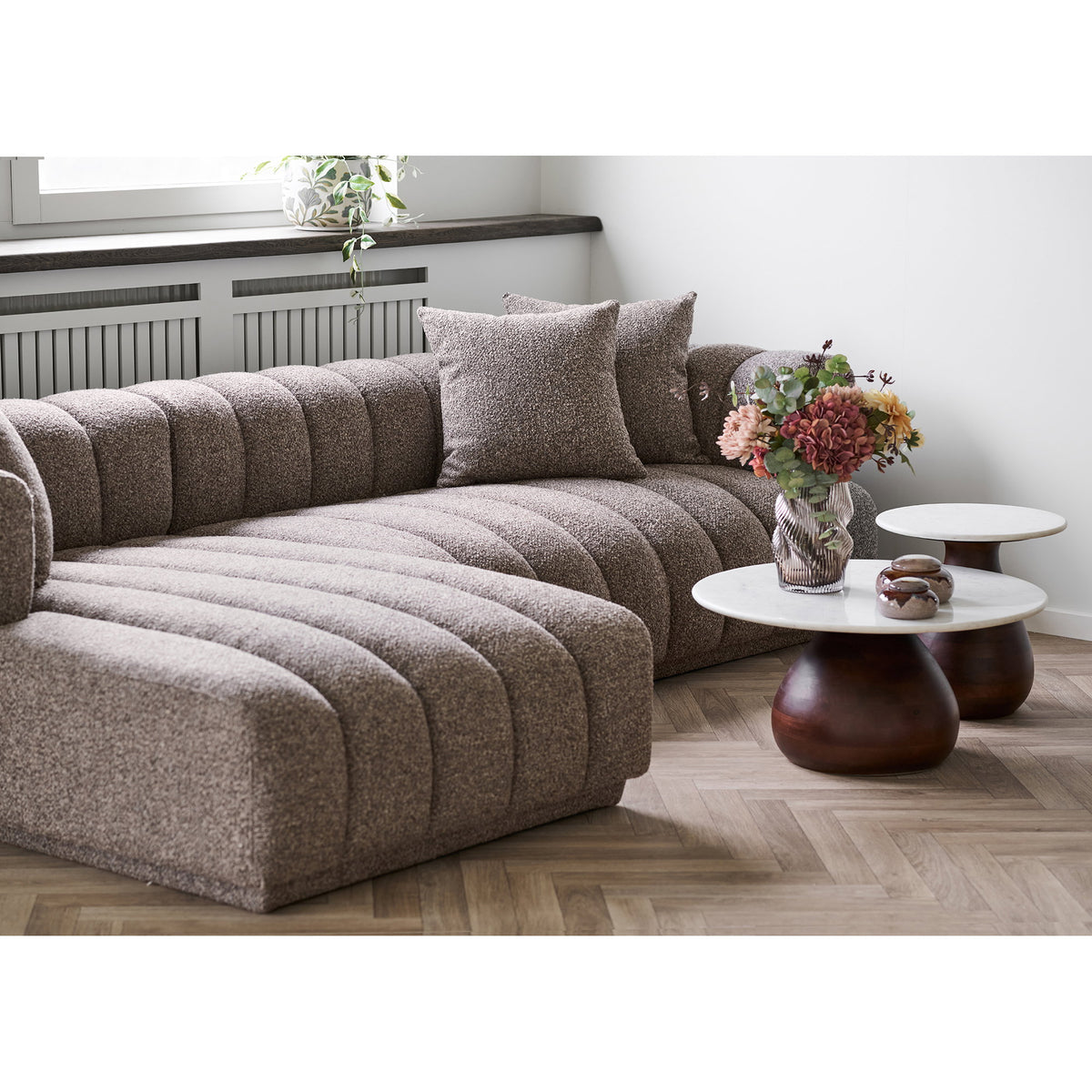 Jarle Sofa mit Récamiere links – Braun – Ansicht 7