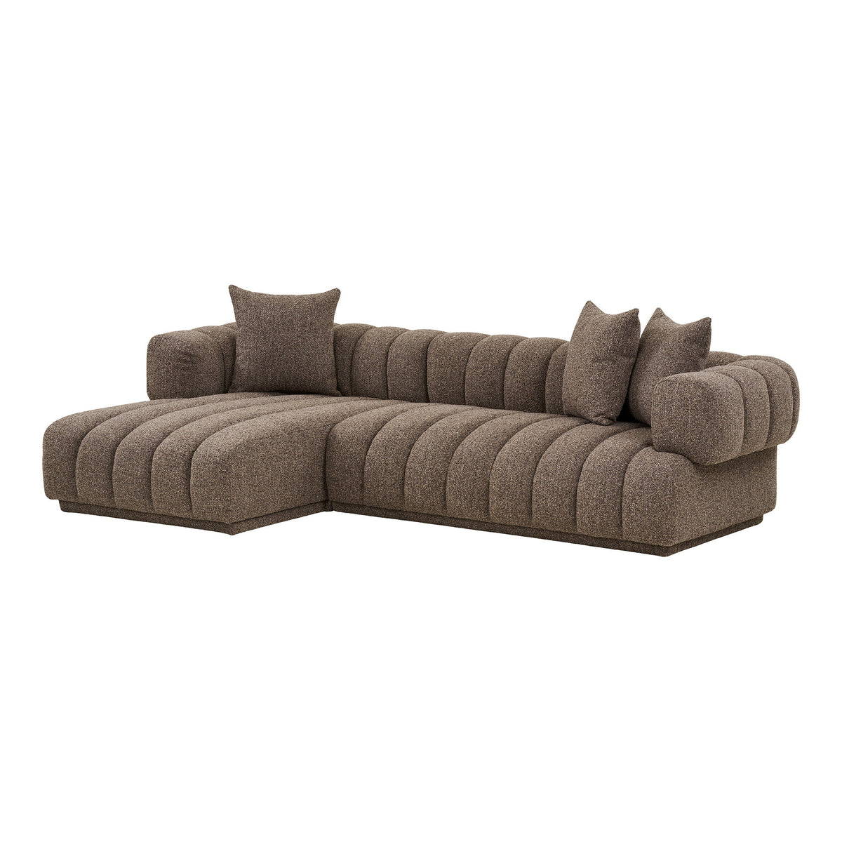 Jarle Sofa mit Récamiere links – Braun – Ansicht 2