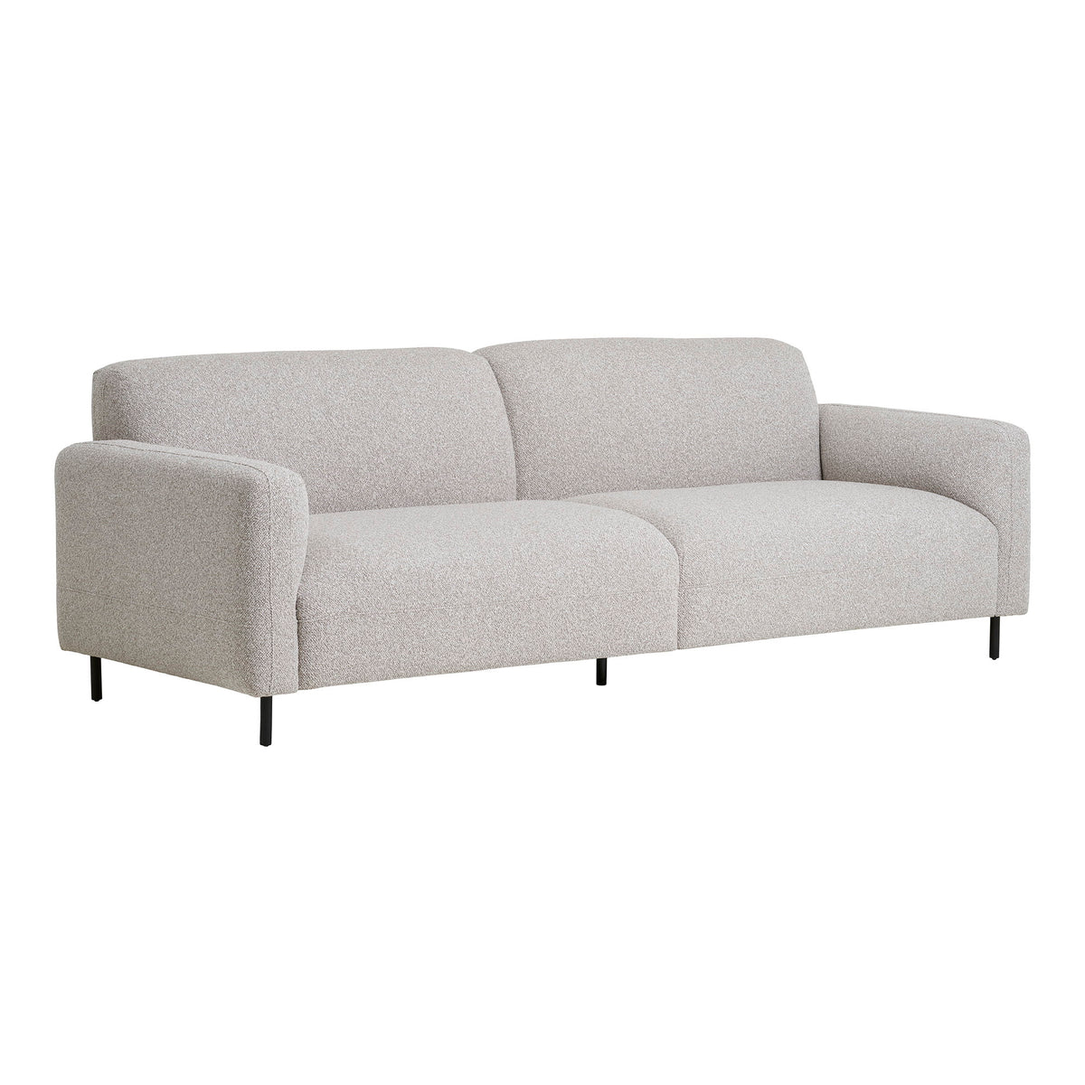 Mona 3-Sitzer-Sofa – Bouclé Hellgrau – Ansicht 2