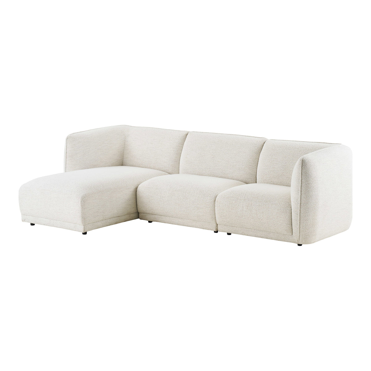 Ilvy Sofa mit Récamiere links – Cremeweiß – Ansicht 2