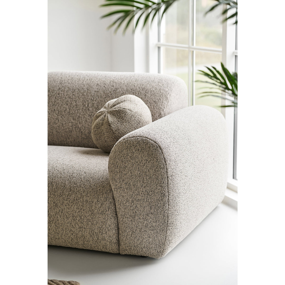 Samu Sofa mit Récamiere links – Steingrau – Ansicht 7