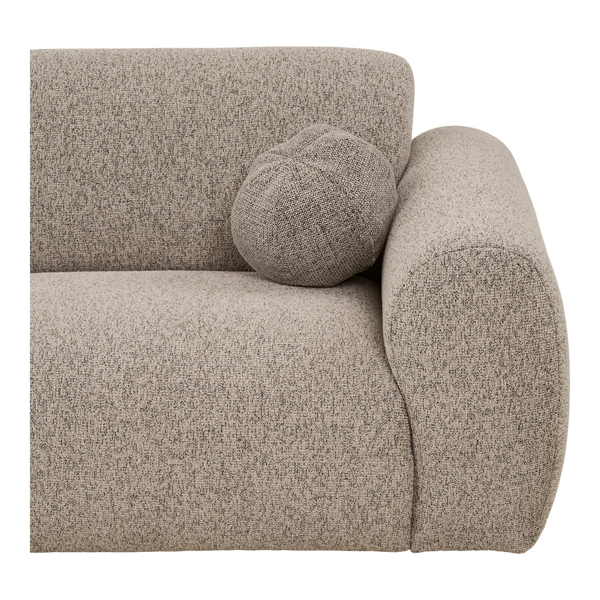 Samu Sofa mit Récamiere links – Steingrau – Ansicht 3