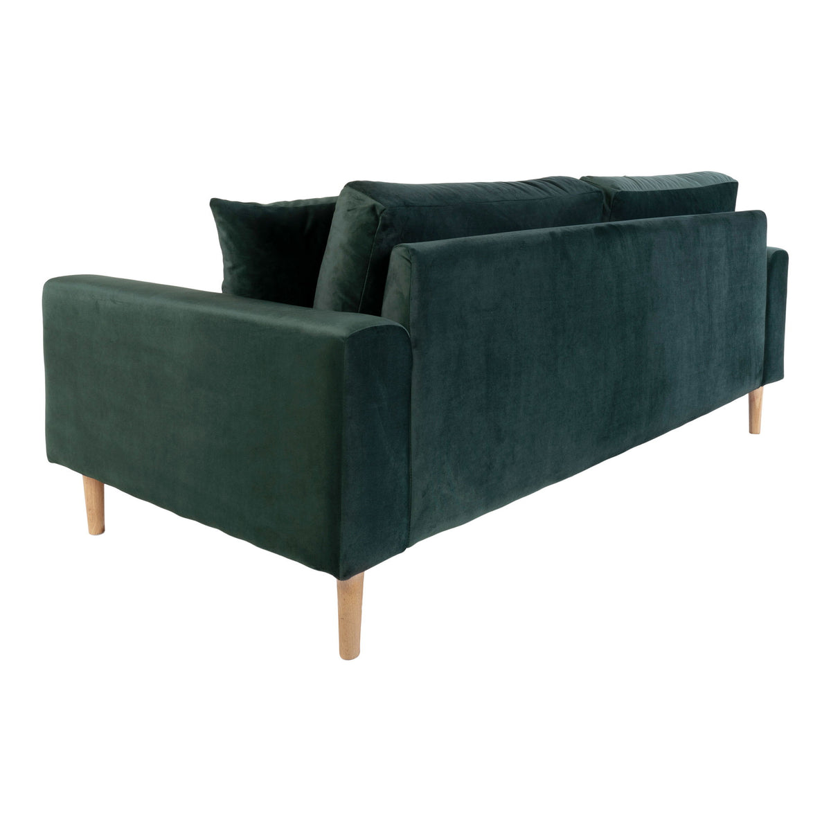 Ugo 2,5-Sitzer-Sofa – Samt Dunkelgrün, Beine Natur – Ansicht 4