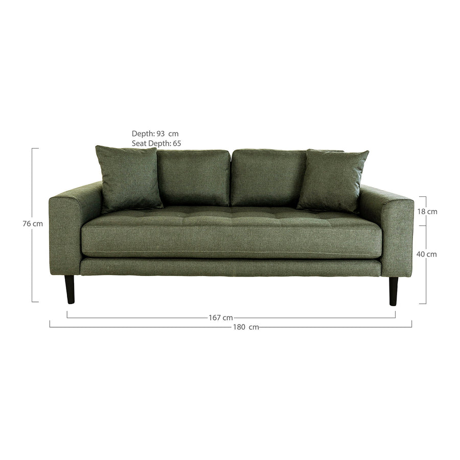 Maßskizze Ugo 2,5-Sitzer-Sofa