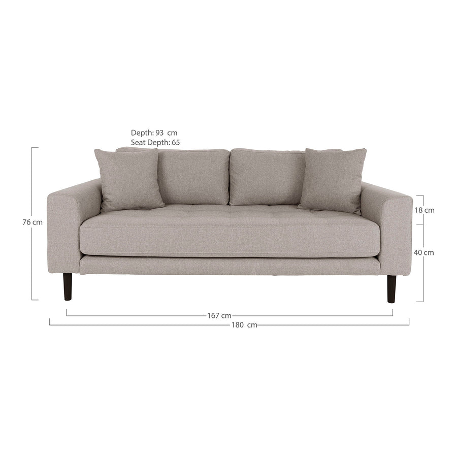 Maßskizze Ugo 2,5-Sitzer-Sofa